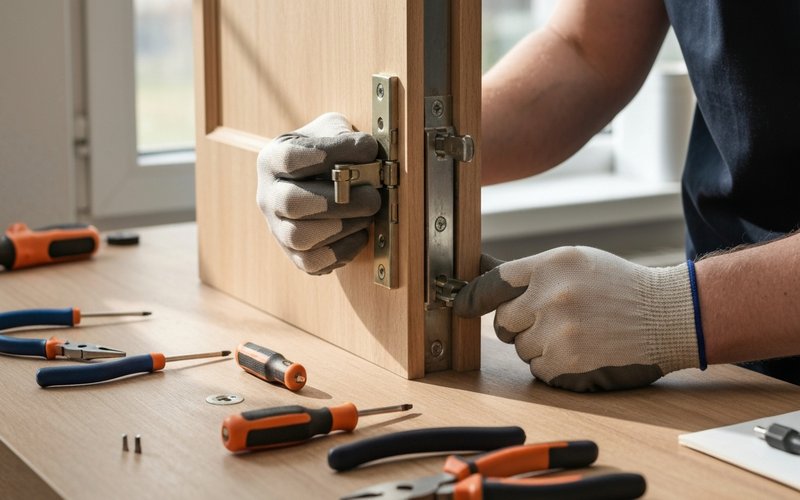 Cabinet Lock Installation